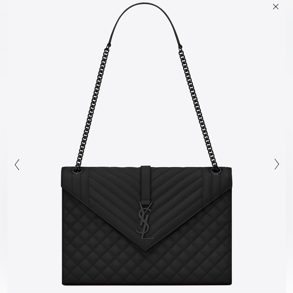 MSRP$3300 NWT YSL SAINT LAURENT Large TriQuilted Matelasse Grain de Poudre - Picture 8 of 17